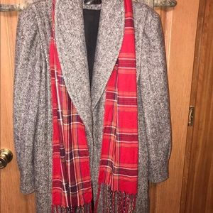 Lined Winter Coat w/ Scarf Sz 10 Medium